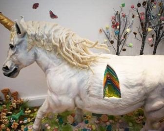 Торт-Единорог с радугой внутри