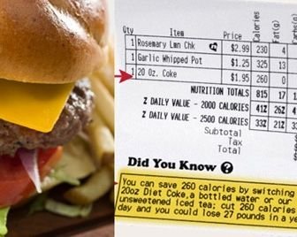 Чеки с диетическими заметками