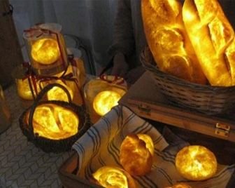 Светильники из хлеба